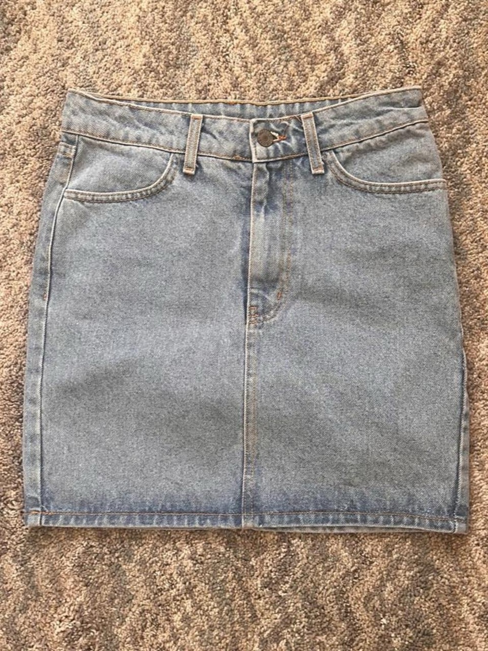 Brandy Melville Light Blue Denim Mini Skirt